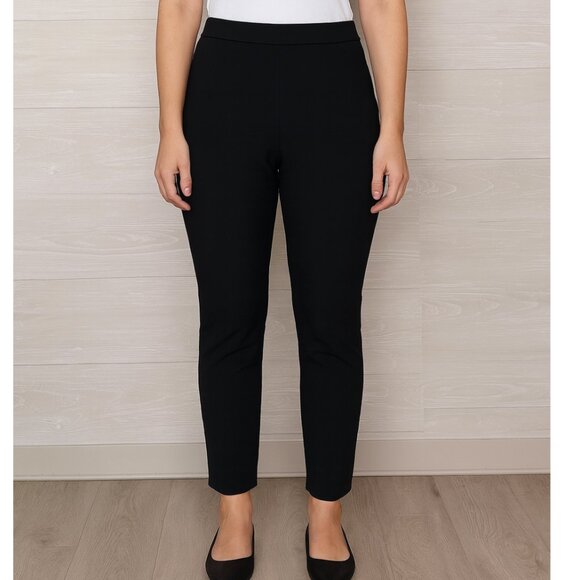 Talbots Women's Size 8 Black Pull On High Waisted Soho Ankle Length Pants - Picture 1 of 8